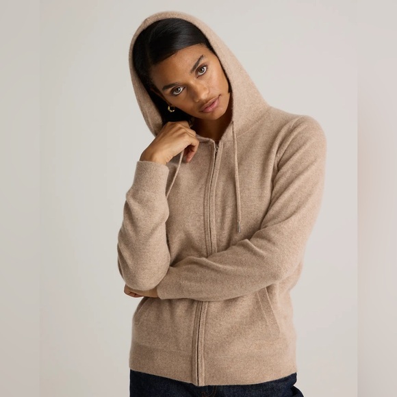 Quince Mongolian Cashmere Full-Zip Hoodie - Picture 4 of 5